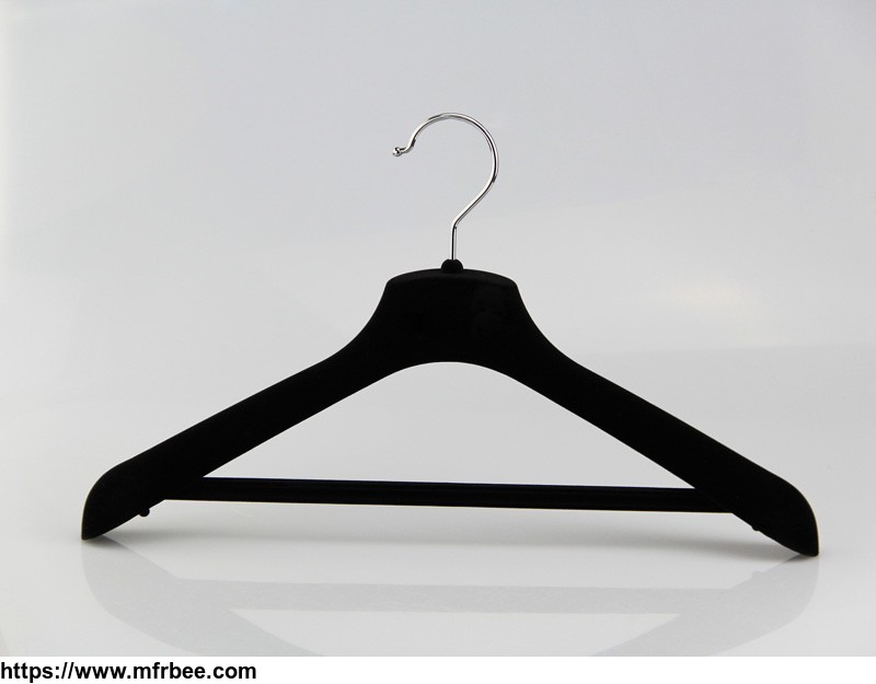 black_velvet_flocked_plastic_suits_hanger