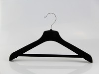 more images of black velvet flocked plastic suits hanger