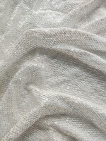 more images of Big gold mesh with white embroider bead piece fabric
