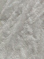 more images of Big gold mesh with white embroider bead piece fabric