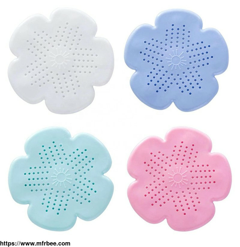 flower_shape_shower_drain_stopper_rubber_silicone_sink_water_stopper_filter_drainer