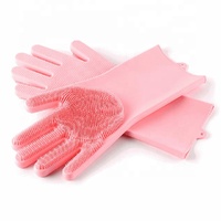 more images of New Kitchen Non-toxic Non-Stick Magic Dishwashing Gloves Food Grade Silicone Cleaning Gloves