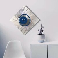 Navy Blue Wall Clock | Modern Elements Metal Art