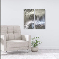 more images of Silver Metal Wall Art | Modern Elements Metal Art
