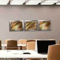 Livingroom Wall Art | Modern Elements Metal Art