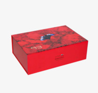Colorful glossy cardboard printed luxury clothing decoration gift box with lid for clothing