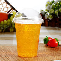 more images of Pet Plastic Cup Customized 16oz 24oz Cold Cup with Flat Dome Lid