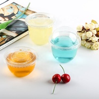Disposable customized cold juice Plastic PET PP cup with dome lid