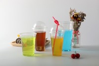 Custom Made Clear Plastic PET 16oz Cup PET Cold Drinking Cup