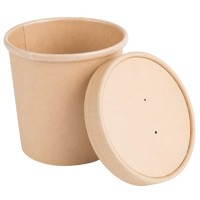 8oz 12oz 16oz 26oz 32oz Disposable Brown Kraft Paper Soup Cup Round Bowl