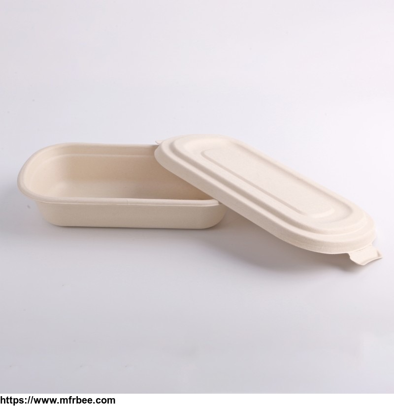 disposable bagasse food container 9'' 3-Compartment Clamshell