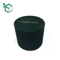 more images of Luxury Velvet Soft Touch Round Cardboard Candle Box