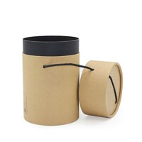 more images of Luxury Kraft Paper with Lid Round Cylinder Food Tube Packaging