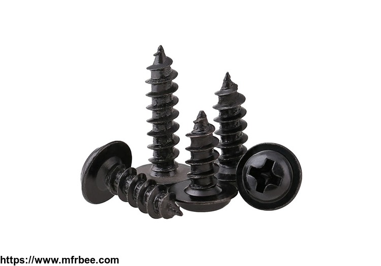 black_color_pan_head_self_tapping_screw_with_collar