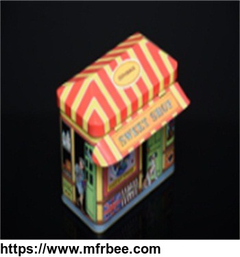 with_house_roof_lid_special_shape_popular_candy_tin_can