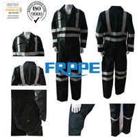 Protective Fire Resistant Insulated Coveralls Navy Blue With Reflector