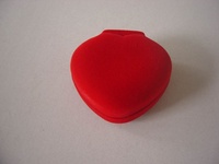 Red Heart Shape Jewelry Ring Box