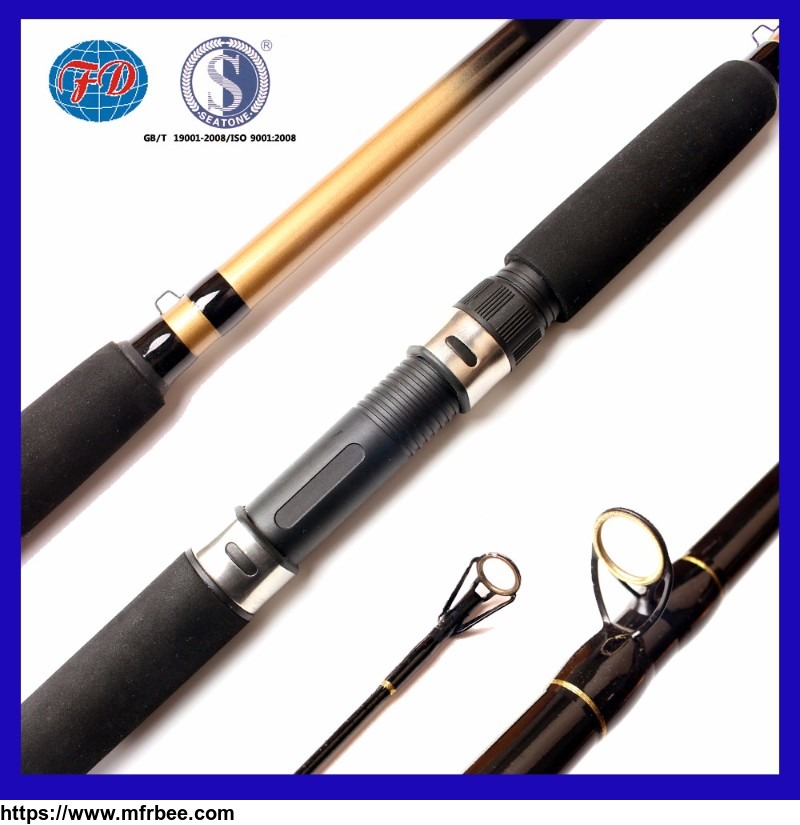 good_quality_strengthen_fiber_glass_2_section_fishing_rod_with_golden_guide_ring