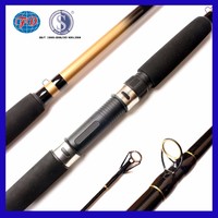 more images of good quality strengthen fiber glass 2 section fishing rod with golden guide ring