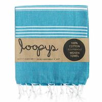 more images of Petrol Blue Turkish Towels – Loopys