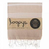 Beluga Beige Original Turkish Towel | Loopys Towels