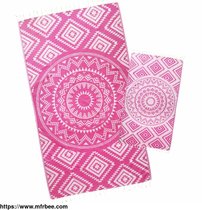 pink_lemonade_aztec_tribal_turkish_towel_made_using_100_percentage_premium_cotton