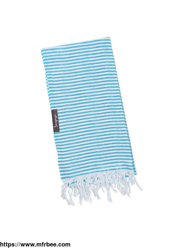bright_blue_and_white_stripe_super_light_turkish_towel_feather_light_towel