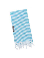 Bright Blue and White Stripe Super Light Turkish Towel | Feather-Light Towel