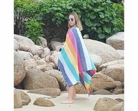 Purchase Rainbow Candy Stripe Turkish Towel Online | 100% Cotton Towel