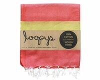 Sherbet/ Neon Candy Stripe Turkish Towel | Takes Up Less Space In Your Bag