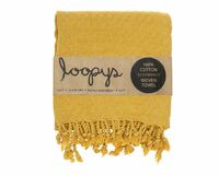 more images of Shop Mustard Honeycomb Stonewash Turkish Towel | Loopys