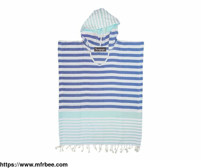 mint_and_denim_blue_hooded_turkish_towel_ponchos_for_kids_loopys