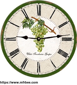 grapes_vintage_wall_clock