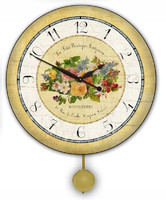 Emilie's Garden Clock with Pendulum