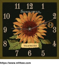 valencias_sunflower_square_wall_clock