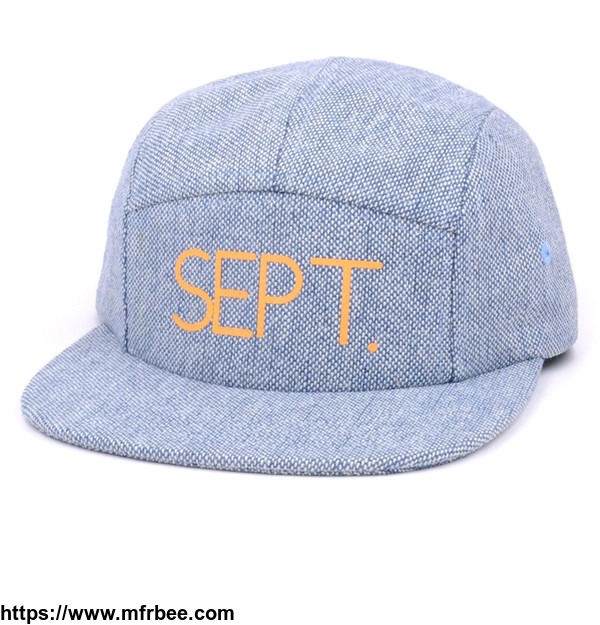 flat_embroidery_canvas_hot_selling_5_panel_cap