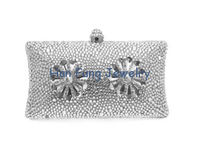 Handmade Stylish Crystal Bridal Jewelry , Clear Crystal Bags for Female