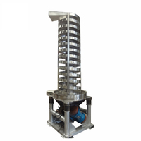 Vibrating vertical spiral conveyor for powder particle