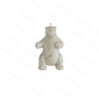 Puindo Customized Holiday Hanging Decoration Brown Plastic Bear Statue H10 Christmas Ornament Home Decor Figurine
