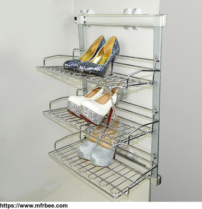 side_mounted_three_tier_pull_out_shoes_rack