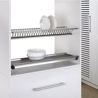 Dual-tier S.S. Dish Rack with Draining Plate