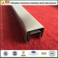 aisi316 square slotted stainless steel tube for harga railing  per meter