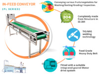 In-Feed Conveyor for Fruits And Vegetables Inspection.