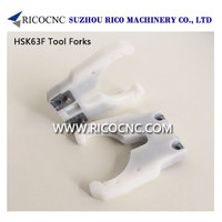 White HSK63F Tool Grippers Plastic CNC Tool Forks HSK Toolholder Clips