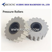 more images of Rubberized Hold Down Edgebander Pressure Rollers Gear Wheels