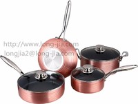 aluminium press cookware set include fry pan sauce pan casserole wok