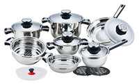more images of 16pcs stainless steel cookware set with H shape handle