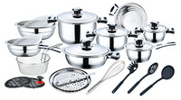 more images of 27pcs inside and outside mirror polished stainless steel cookware set