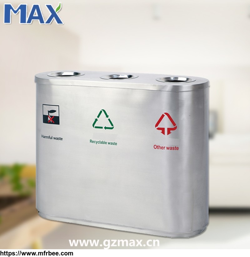open_top_shopping_mall_stainless_steel_recycling_waste_rubbish_bin