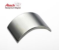 N42SH ARC Neodymium Magnet OD1.5 inch xID1.25 inch x0.75 inch Lx90 Degree ID N Pole